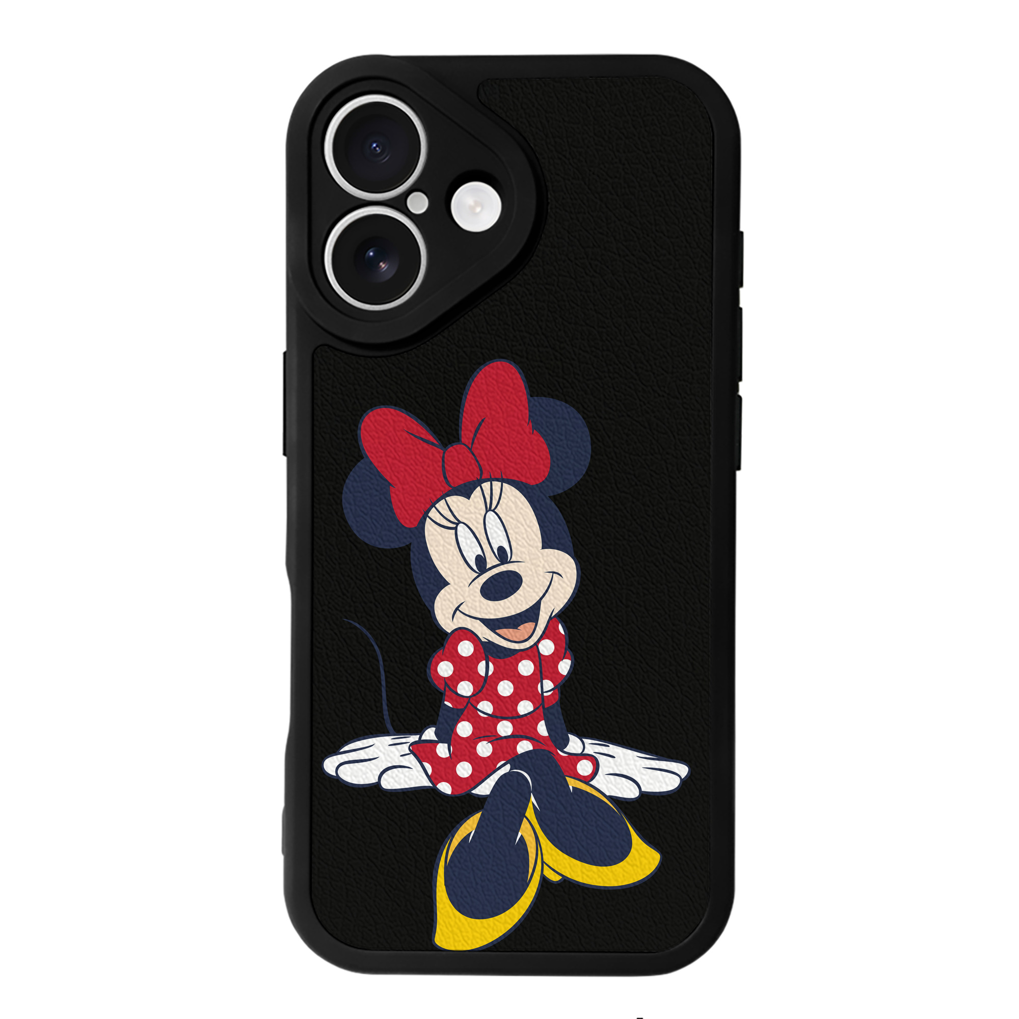 （画像用） ミッキーマウス Mickey Mouse 【iPhone 16シリーズ対応】シリコンスマホケース（レザー調） 材質：シリコン